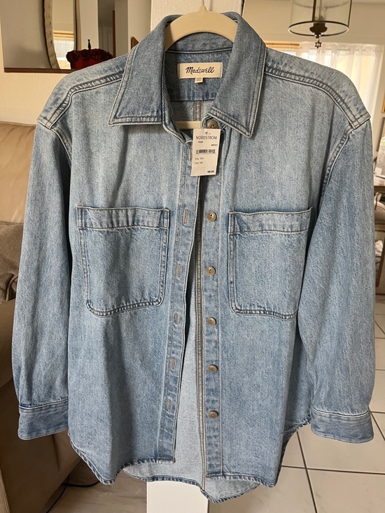 Madewell Jackets & Blazers - NWT Madewell Light Blue Denim Shirt Jacket Xxs